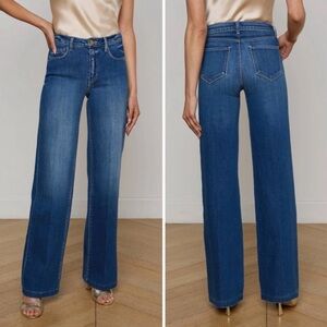 NWOT - L’ Agence  Clayton High Rise Wide Leg Jeans Kaplan Blue Size 25